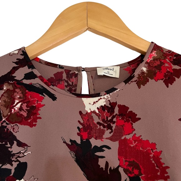 Wilfred Cambrai blouse, floral cropped short sleeves size XS excellent condition - Picture 4 of 12